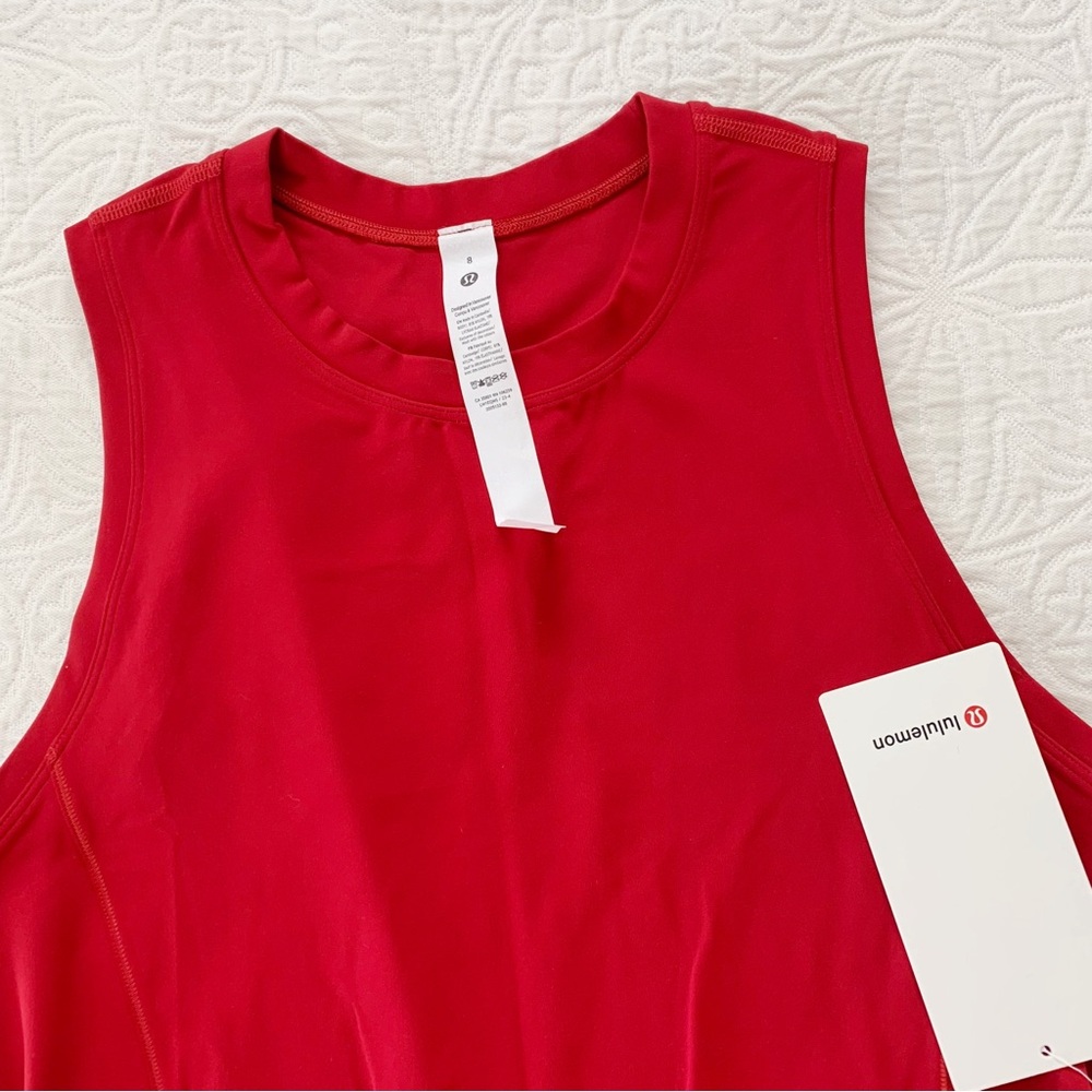 Lululemon All Aligned Midi Dress, Dark‎ Red - Picture 2 of 4